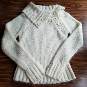 Y2K H&M Knit Button Fuzzy Sweater M